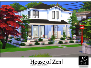 Sims 4 — House of Zen by ALGbuilds — House of Zen, tranquil home created with lots of lush green gardens and a relaxing
