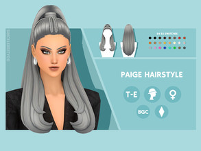 Sims 4 — Paige Hairstyle by simcelebrity00 — Hello Simmers! This long length, ariana grande inspired, and hat compatible