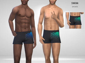 Sims 4 — Swim shorts by Puresim — Swim shorts for men in 2 colors.
