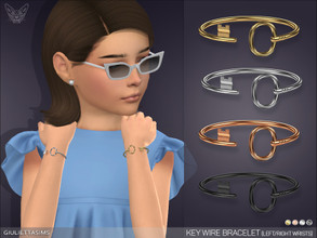 Sims 4 — Key Wire Bracelet Set For Kids (left/right wrists) by feyona — Key Wire Bracelet for kids for left and right