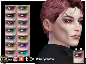 Sims 4 — Maker Eyeshadow by EvilQuinzel — - Eyeshadow category; - Female and male; - Teen + ; - All species; - 14 colors,