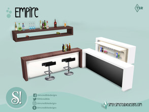 Sims 4 — Empire Bar by SIMcredible! — by SIMcredibledesigns.com available at TSR 3 colors variations