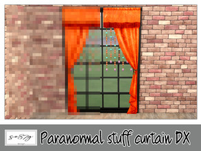 Sims 4 — Paranormal curtain DX by so87g — cost: 180$, 8 colors, you can find it in decor - curtains & blinds NEW