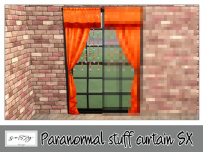Sims 4 — Paranormal curtain SX by so87g — cost: 180$, 8 colors, you can find it in decor - curtains & blinds NEW