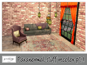 Sims 4 — Paranormal stuff pack recolor pt.1 by so87g — - Paranormal curtain DX: cost: 180$, 8 colors, you can find it in