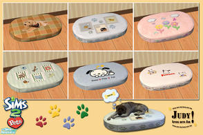 Sims 2 — Judy Round Pet Pillow Recolor Set 1 by judyhugsnoopy — Recolor NoFrills Round Pet Pillow. You must need to