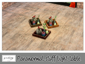 Sims 4 — Paranormal light table by so87g — cost: 100$, 3 colors, you can find it in lights - light (table) NEW features