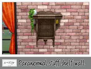 Sims 4 — Paranormal shelf wall by so87g — cost: 300$, 3 colors, you can find it in surfaces - display NEW features of the