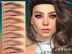 Sims 4 — Jasmin Eyebrows N114 by MagicHand — Natural eyebrows in 13 colors - HQ compatible. Preview - CAS thumbnail