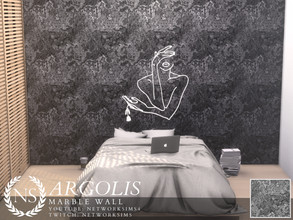 Sims 4 — Argolis Marble Wall by networksims — A grey marble wall.