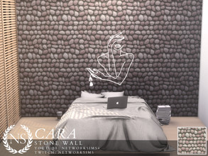 Sims 4 — Cara Stone Wall by networksims — A cobblestone wall.