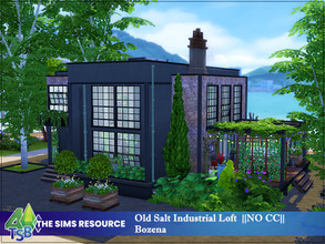 Sims 4 — Old Salt Industrial Loft || NO CC || by Bozena — The house is located in the San Myshuno. I fall in love with