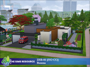 Sims 4 — ZSB-01 || NO CC | by Bozena — The house is located in the Llama Lagoon . Newcrest. Lot: 50 x 40 Value: $ 172 424