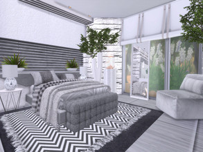 Sims 4 — Lina Bedroom by Suzz86 — Lina is a fully furnished and decorated bedroom. Size: 6x7 Value: $ 16,500 Short Walls