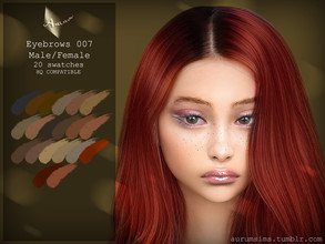 Sims 4 — Eyebrows 007 by AurumMusik — New eyebrows in 20 colours for male and female sims by Aurum