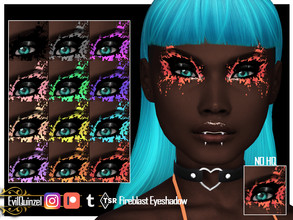 Sims 4 — Fireblast Eyeshadow by EvilQuinzel — Fierce eyeshadow for an awesome look! - Eyeshadow category; - Female and