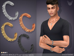 Sims 4 — Groove Bracelet Set For Men (left and right wrists) by feyona — Groove Bracelet For Men for left and right