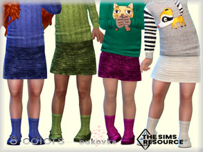 Sims 4 — Suede Skirt  by bukovka — Suede toddler skirt. Installed autonomously, suitable for the base game. 8 color