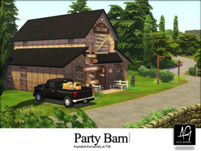 Sims 4 — Party Barn by ALGbuilds — Party Barn is a fun Country Western neighborhood bar. Your Sim can enjoy bar, food and