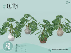 Sims 4 — Clarity Plant Large by SIMcredible! — by SIMcredibledesigns.com available at TSR 4 colors variations