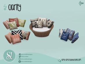 Sims 4 — Clarity Cushions for armchair by SIMcredible! — by SIMcredibledesigns.com available at TSR 4 colors variations