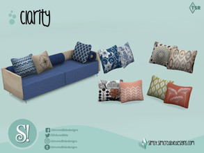 Sims 4 — Clarity Cushions for sofa by SIMcredible! — by SIMcredibledesigns.com available at TSR 5 colors variations