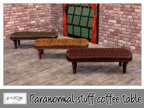 Sims 4 — Paranormal coffee table by so87g — cost: 200$, 3 colors, you can find it in surfaces - coffee table NEW features