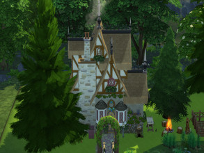 Sims 4 — Cottage (The Witch) by susancho932 — A Witchy cottage in the deep forest where she lives alone. It's very homey