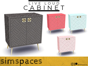 Sims 4 — Live Loud - cabinet by simspaces — Part of the Live Loud collection: Tiles meticulously inlaid by small