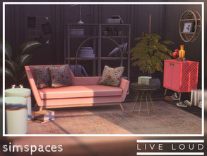 Sims 4 — Live Loud [Patreon early release] by simspaces — A vibrant living room set to bring life to your sim spaces and