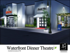Sims 4 — Waterfront Dinner Theatre by ALGbuilds — The old port building has finally been revitalized. Formally known as