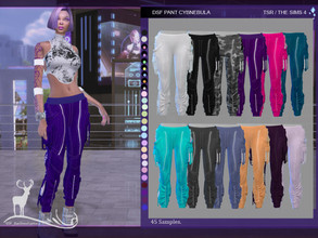 Sims 4 — PANT CYBNEBULA by DanSimsFantasy — Wide sports pants with four pockets located on the sides. You have 45