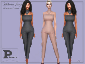 Sims 4 — Haltered Jumpsuit by pizazz — Haltered Jumpsuit for your sims 4 games. the image above was taken in-game so that