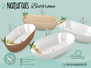 Sims 4 — Naturalis tub by SIMcredible! — by SIMcredibledesigns.com available at TSR 3 colors + variations