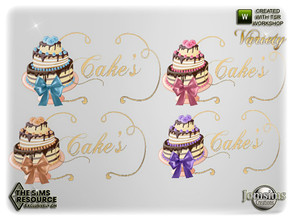 Sims 4 — Cakes Variety wall sticker1 by jomsims — Cakes Variety wall sticker1