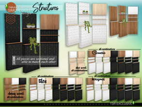 Sims 4 — Naturalis Structures set by SIMcredible! — The second part of Naturalis bathroom consists in structure pieces,