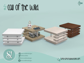 Sims 4 — Call of the wild end table by SIMcredible! — by SIMcredibledesigns.com available at TSR 4 colors variations