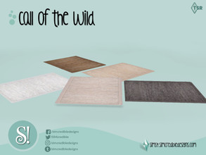 Sims 4 — Call of the wild rug by SIMcredible! — by SIMcredibledesigns.com available at TSR 5 colors variations