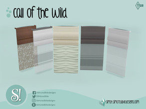 Sims 4 — Call of the wild curtain by SIMcredible! — by SIMcredibledesigns.com available at TSR 5 colors variations