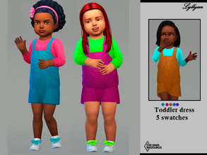 Sims 4 — Toddler dress Camila by LYLLYAN — Toddler dress in 5 swatches.