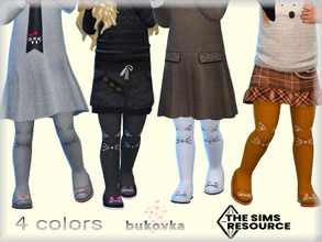 Sims 4 — Cat Tights  by bukovka — Tights for girls, toddler. Installed autonomously. Suitable for the base game, 4 color