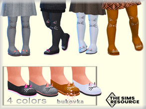 Sims 4 — Shoes with Ears  by bukovka — Shoes with ears for girls, toddler. Installed autonomously. The new mesh is mine,