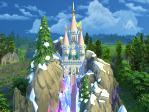 Sims 4 — Castle (Ice) by susancho932 — Welcome to the Ice Castle where crystals and mountains raise the palace up to the