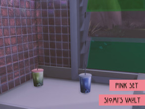 Sims 4 — Pink Glass by siomisvault — Tea time? Oh yes! 3 color variants. Thanks for the support and love Siomi's Vault