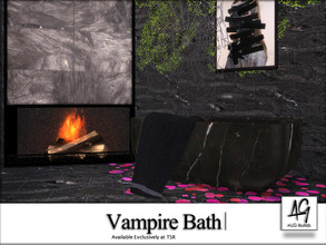 Sims 4 — Vampire Bath by ALGbuilds — A dark and morbid bathroom for your Vampire or Vampiress Sim. Enjoy.