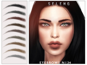 Sims 4 — Eyebrows N134 by Seleng — The eyebrows has 21 colours and HQ compatible. Allowed for teen, young adult, adult