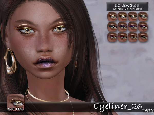 Sims 4 — Eyeliner_26 by tatygagg — New eyeliner for your sims. - Female, Male - Human, Alien - Teen to Elder - Hq