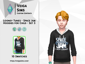 Sims 4 — Looney Tunes - Space Jam Hoodies for Child - Set 3 by David_Mtv2 — Available in 10 swatches for child only. -