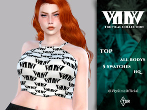 Sims 4 — Top - Tropical Collection by Viy_Sims — New Top from the Tropical Collection by Viy Sims!! All Maps 5 Colors