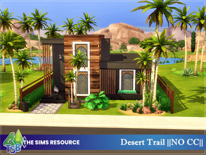 Sims 4 — Desert Trail || NO CC || by Bozena — The house is located in the Skyward Palms.Oasis Springs. Lot: 30 x 20